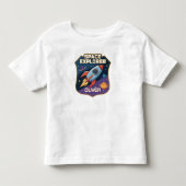 Cute Ruimtevaarder Badge Kinder Shirts (Voorkant)