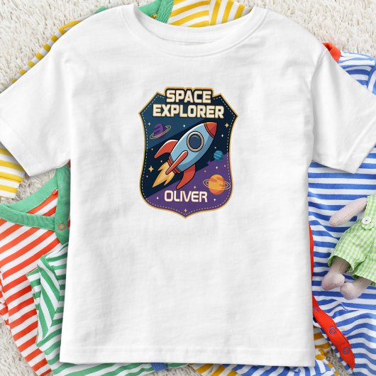 Cute Ruimtevaarder Badge Kinder Shirts