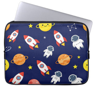 Cute Ruimtevaarder Kinderen Patroon Laptop Sleeve