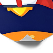 Cute Ruimtevaarder Kinderen Patroon Poster (Hoek)