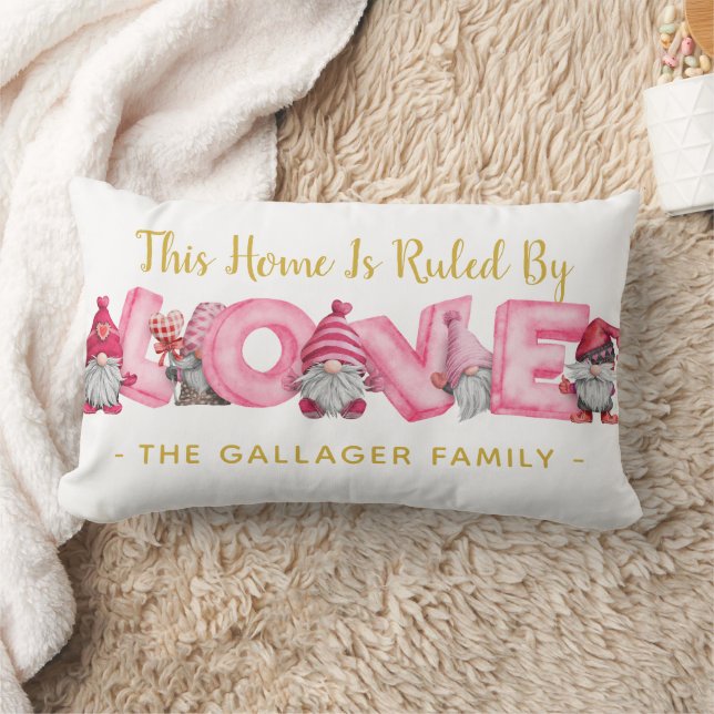 Cute Ruled by Love Valentijn Gnomes Illustration Kussen (Deken)