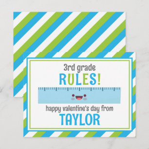 Cute Ruler Valentijns Classroom Kaarten
