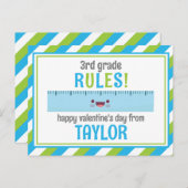 Cute Ruler Valentijns Classroom Kaarten (Voorkant / Achterkant)
