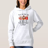 Cute run op koffie en kerstmis grappig hoodie (Voorkant)