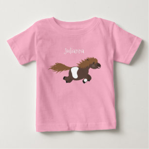 Cute run Shetland pony illustration