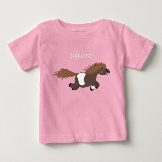Cute run Shetland pony illustration (Voorkant)