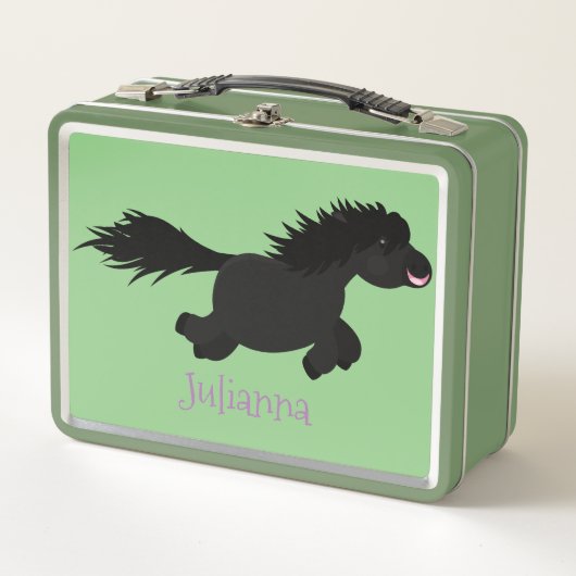 Cute run Shetland pony illustration (Voorkant)