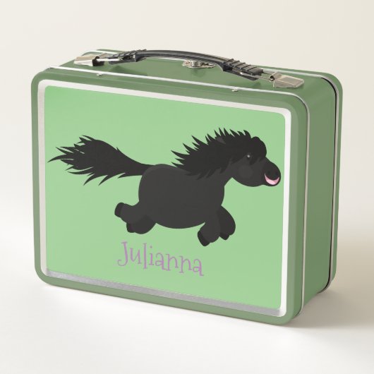 Cute run Shetland pony illustration (Achterkant)