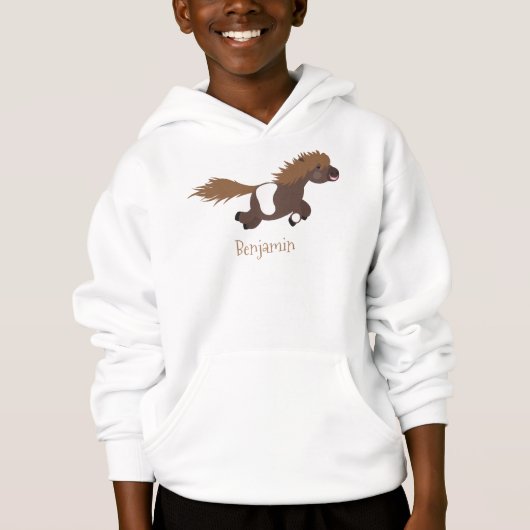 Cute run Shetland pony illustration (Voorkant)