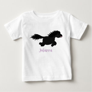 Cute run Shetland pony illustration