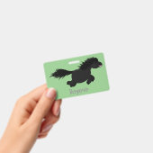 Cute run Shetland pony illustration Badge (Handheld)