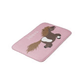 Cute run Shetland pony illustration Badmat (Gekanteld)