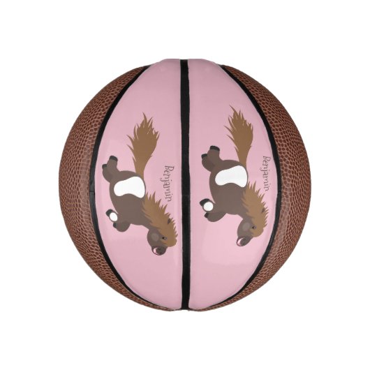 Cute run Shetland pony illustration Basketbal (Verticaal)