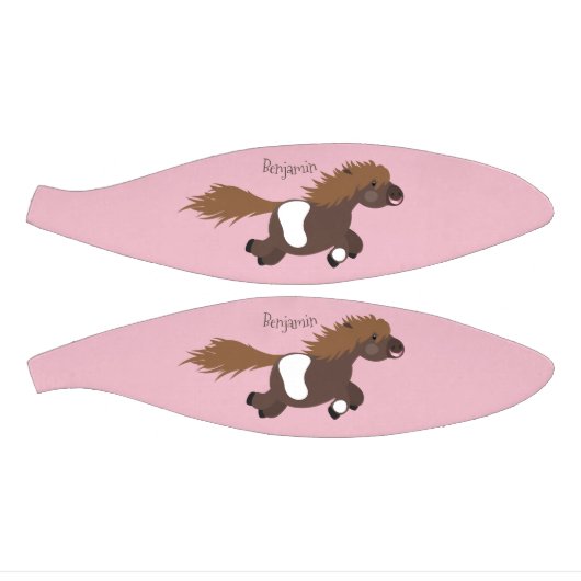 Cute run Shetland pony illustration Basketbal (Panelen)