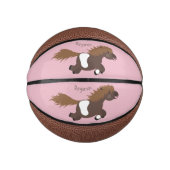 Cute run Shetland pony illustration Basketbal (Voorkant)