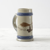 Cute run Shetland pony illustration Bierpul (Voorkant links)