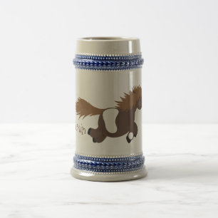 Cute run Shetland pony illustration Bierpul