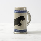 Cute run Shetland pony illustration Bierpul (Voorkant rechts)