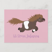 Cute run Shetland pony illustration Briefkaart (Voorkant)
