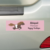 Cute run Shetland pony illustration Bumpersticker (Op auto)