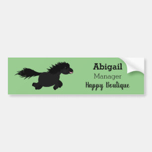 Cute run Shetland pony illustration Bumpersticker