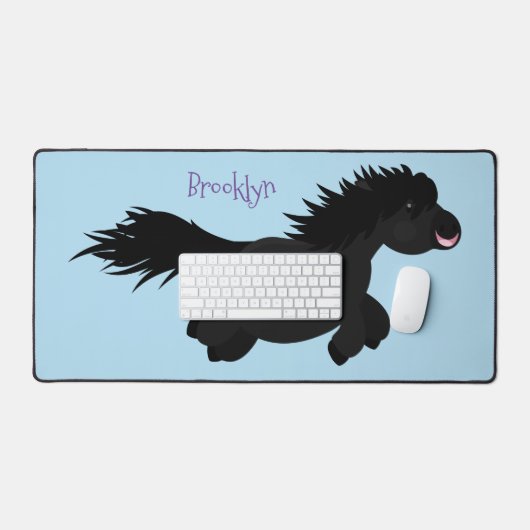 Cute run Shetland pony illustration Bureaumat (Keyboard & Muis)