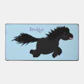 Cute run Shetland pony illustration Bureaumat (Voorkant)