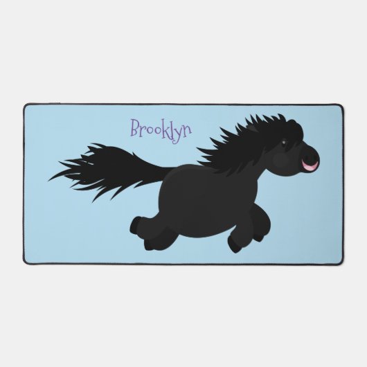 Cute run Shetland pony illustration Bureaumat (Voorkant)