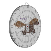 Cute run Shetland pony illustration Dartbord (Voorkant Links)