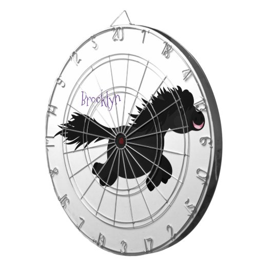 Cute run Shetland pony illustration Dartbord (Voorkant Rechts)