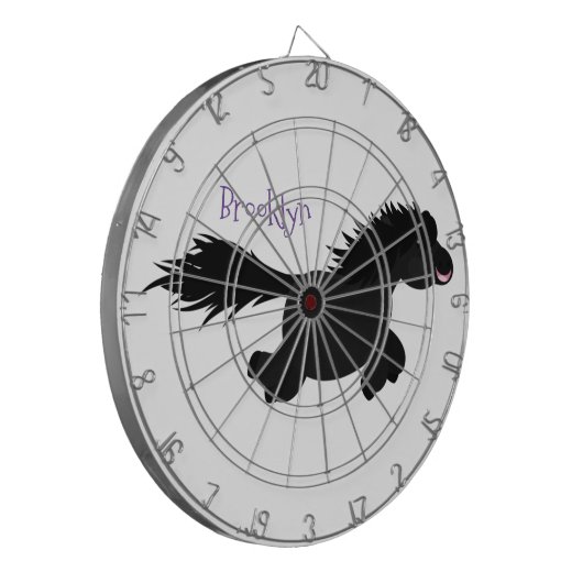 Cute run Shetland pony illustration Dartbord (Voorkant Links)