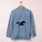 Cute run Shetland pony illustration Denim Jacket (Hangar)