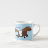 Cute run Shetland pony illustration Espresso Kop (Rechts)