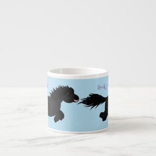 Cute run Shetland pony illustration Espresso Kop