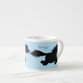 Cute run Shetland pony illustration Espresso Kop (Voorkant rechts)