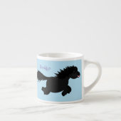 Cute run Shetland pony illustration Espresso Kop (Rechts)