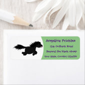 Cute run Shetland pony illustration Etiket (Insitu)