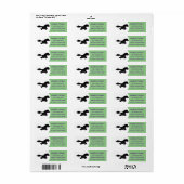 Cute run Shetland pony illustration Etiket (Full Sheet)