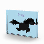 Cute run Shetland pony illustration Fotoblokken (Rechts)