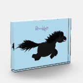 Cute run Shetland pony illustration Fotoblokken (Links)