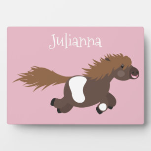 Cute run Shetland pony illustration Fotoplaat
