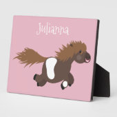 Cute run Shetland pony illustration Fotoplaat (Zijkant)
