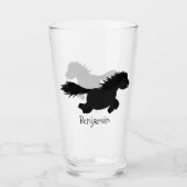 Cute run Shetland pony illustration Glas (Voorkant)