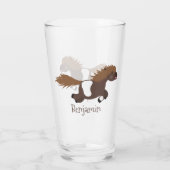 Cute run Shetland pony illustration Glas (Achterkant)