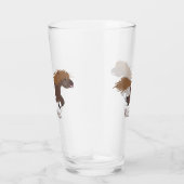 Cute run Shetland pony illustration Glas (Rechts)