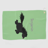 Cute run Shetland pony illustration Golfhanddoek (Horizontaal)