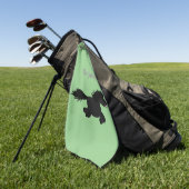 Cute run Shetland pony illustration Golfhanddoek (Groen)