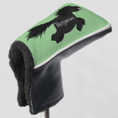 Cute run Shetland pony illustration Golfheadcover (3/4 voorkant)