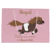 Cute run Shetland pony illustration Groot Cadeauzakje (Achterkant)