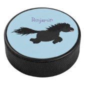 Cute run Shetland pony illustration Hockey Puck (3/4)